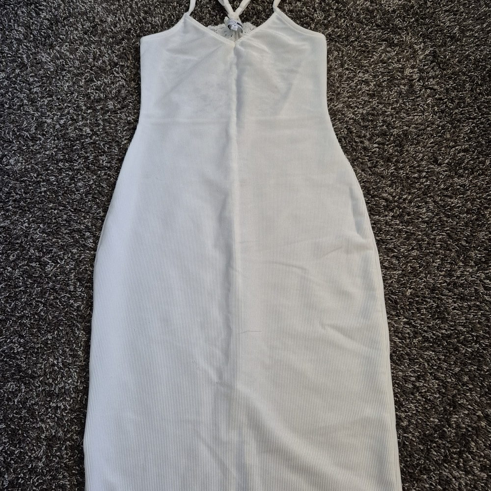 Fashion Nova White Backless Dress